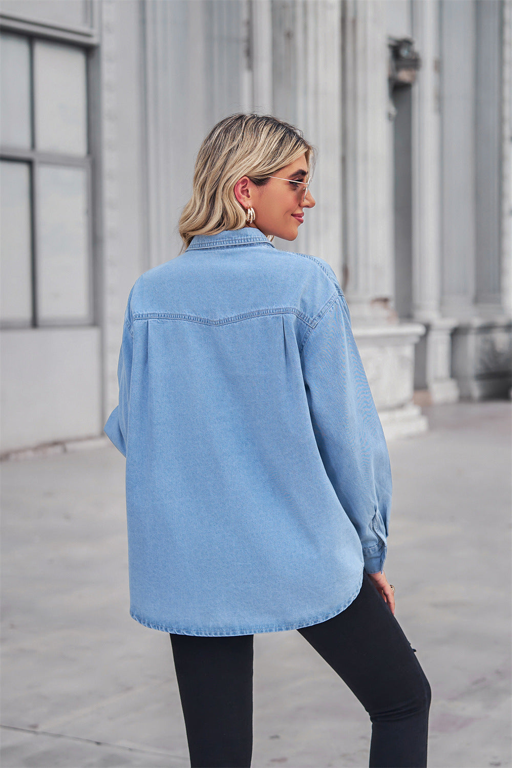 Womens Chambray Button Up Shirt | Fall Tops For Women